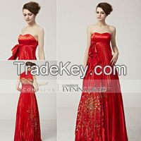 Red Embroidery Evening Dresses