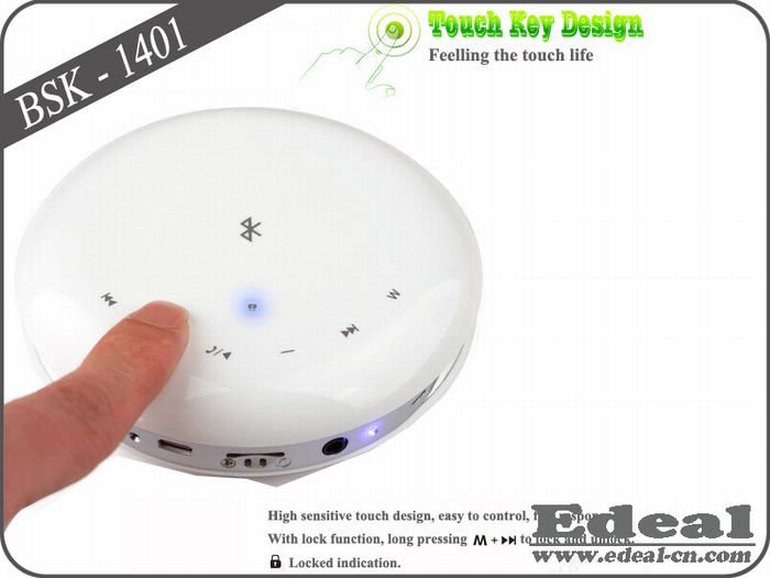 UFO shape mini round wireless bluetooth speaker with touch key