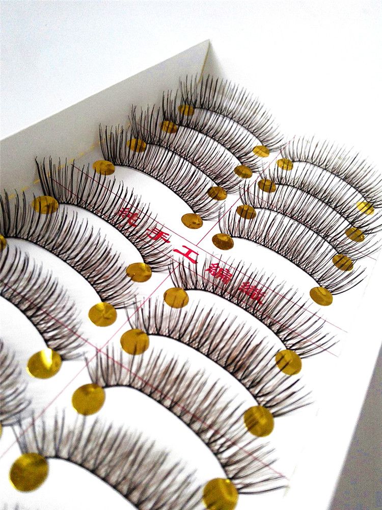 Hand made natural false eyelash individual thick long eyelash extension Eyelashes makeup