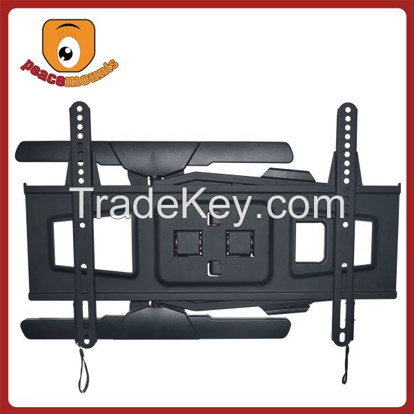 Large screen retractable Ultra-Slim Single arm Tilt and Swivel Economical Flat Panel TV Wall Mount