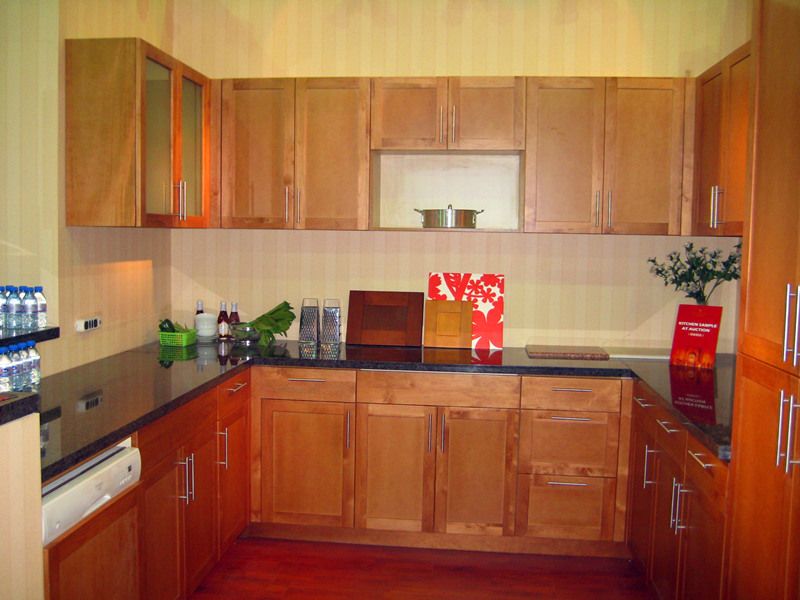 China wood mdf design kitchen cabinet with aluminium handles