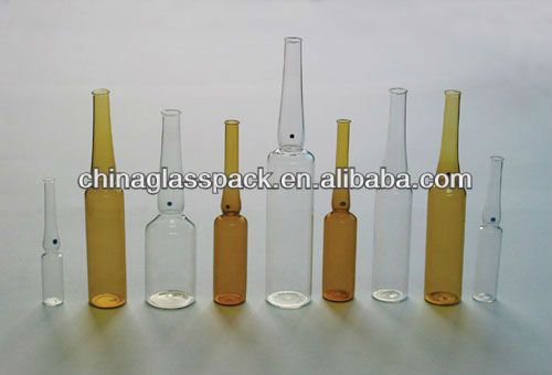 clear and amber pharma glass ampoule