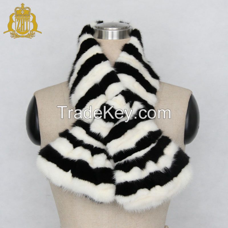 mink fur short scarf