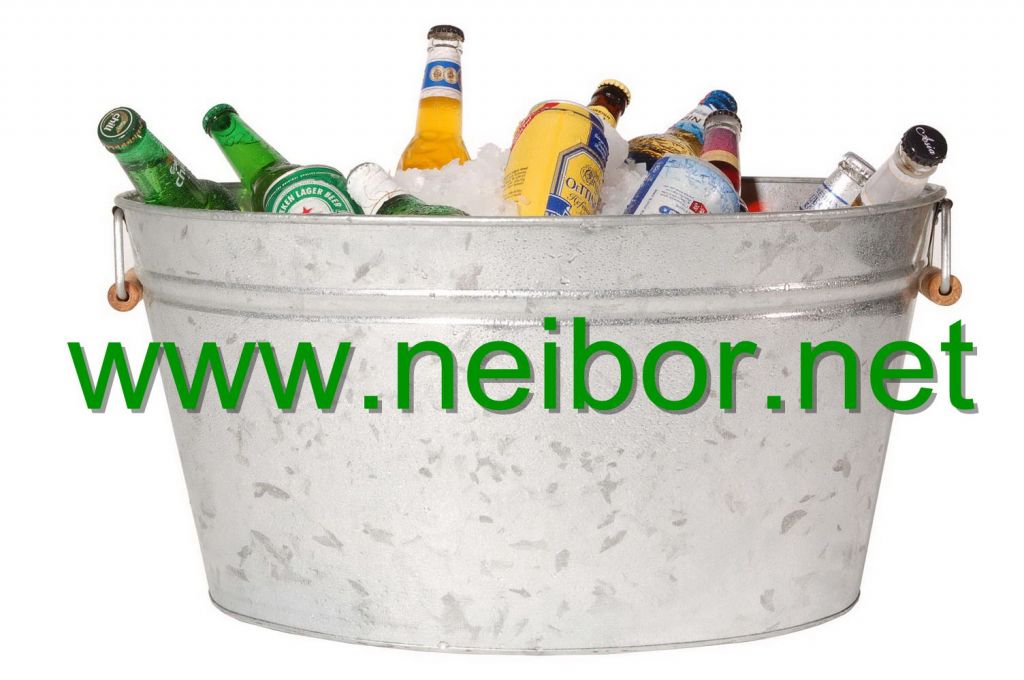 large metal ice bucket  party tub  party cooler galvanized bucket