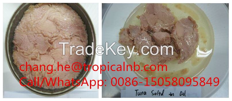 High quality canned light meat tuna in vegetable oil