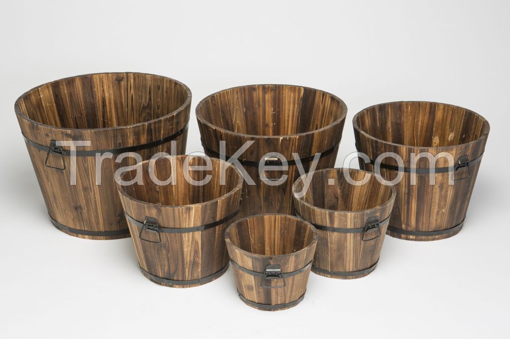 ACACIA WOODEN PLANTER