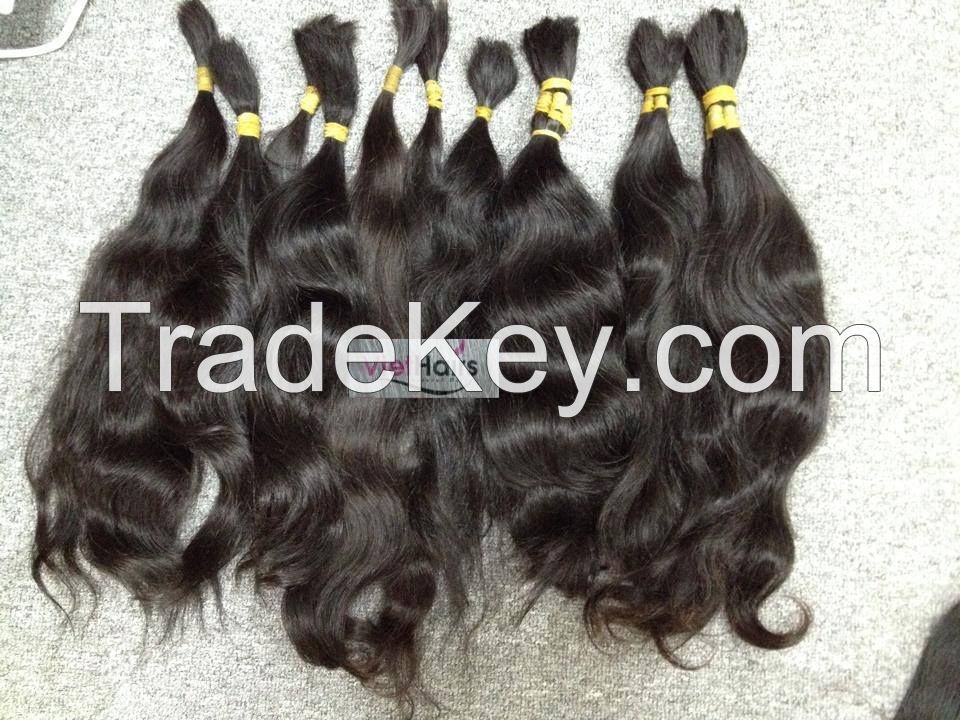 wavy machine weft hair