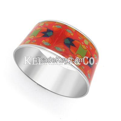 Stainless steel enamel bangles