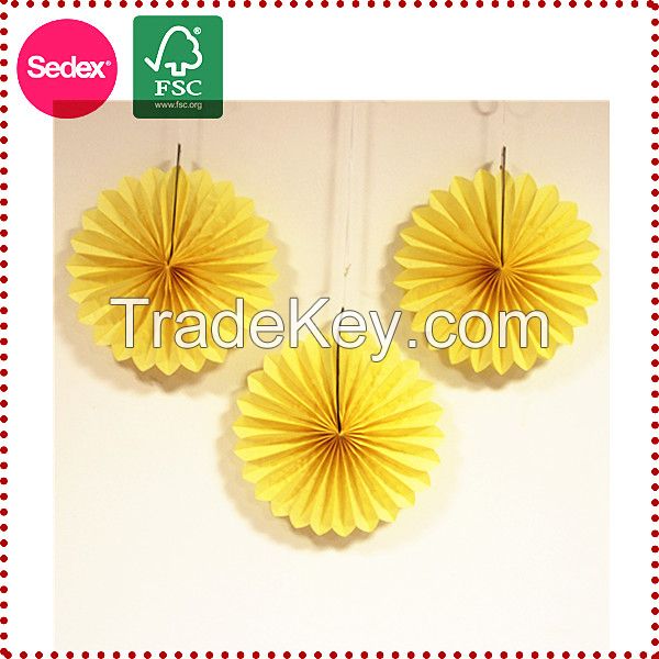 wall paper decor paper fans wholesale for wedding decoration