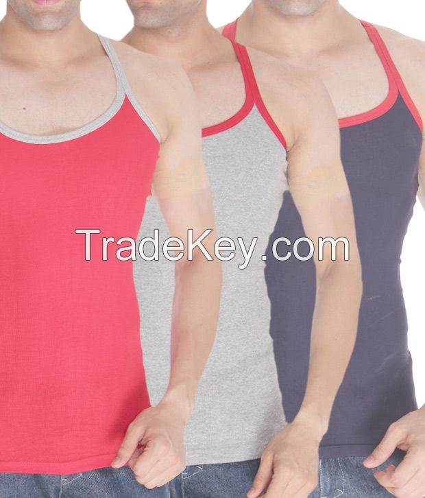 100% cotton mens vests