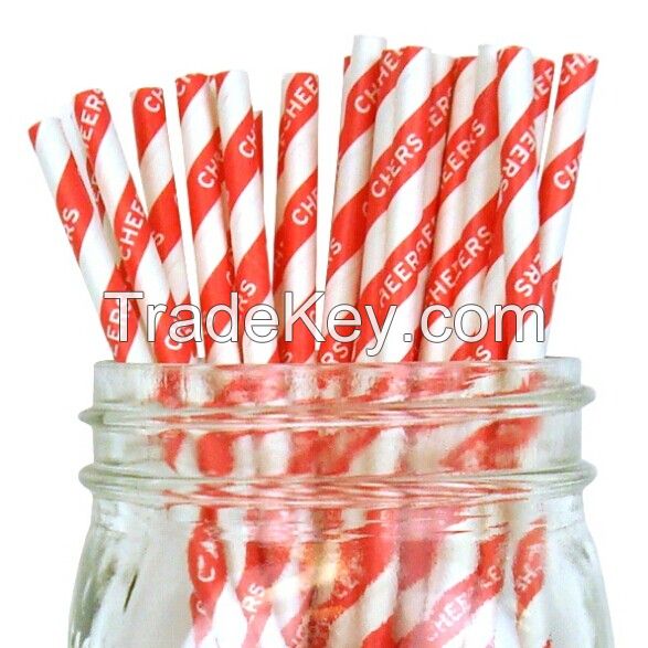 Factory Wholesale Drinking Straw, Paper Straws, Striped paper straws