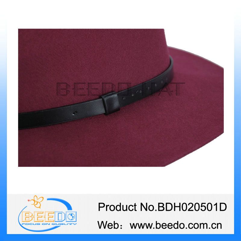 2015 new fashion wool felt wide brim fedora hat for unisex