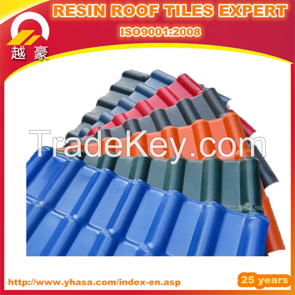 Waterproof Plastic Synthetic Resin Tiles APVC Roofing Sheets 