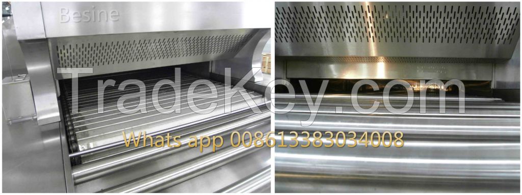 Stainless steel gas tunnel oven for bread production line