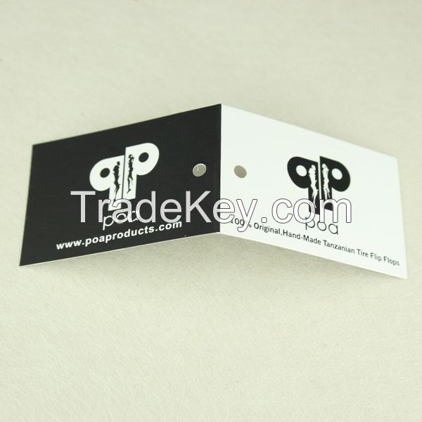 High quality paper printed garment hang tags for clothing swing labels