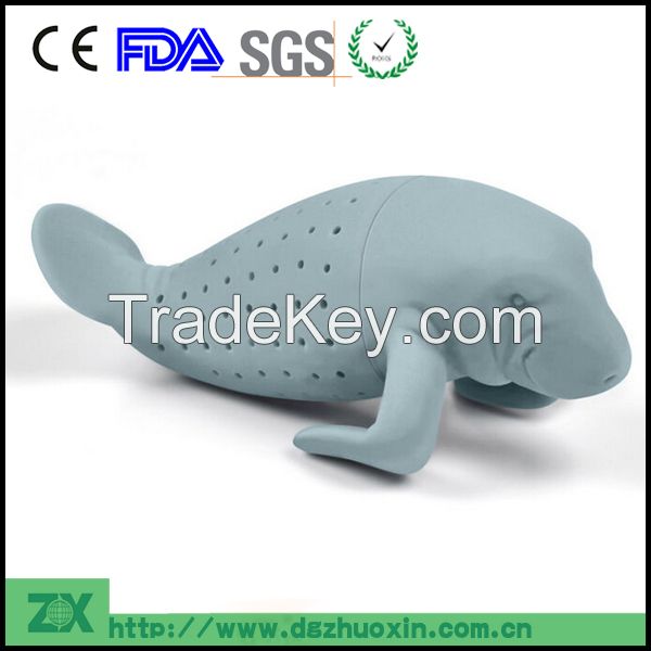 Wholesale silicone Manatee tea infuser