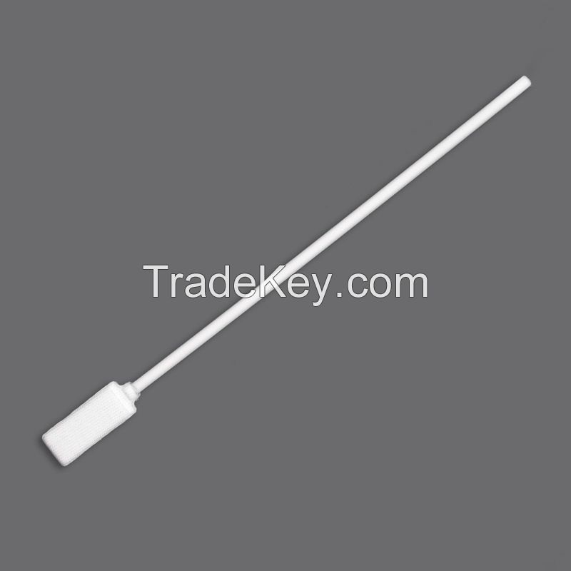 Square Head Polyester Cotton Swab Stick with White Handle