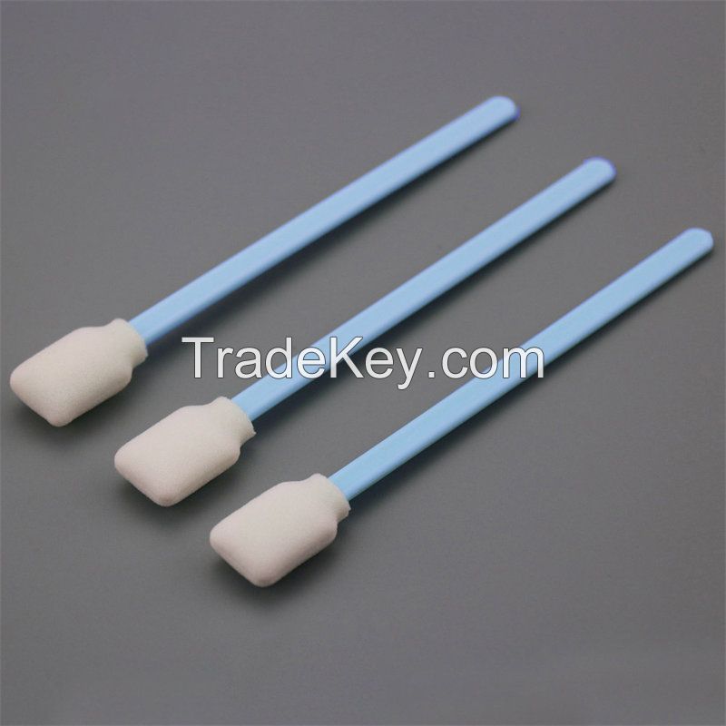 Chinese Factory Customized Large Rectangular Head Cleanroom Foam Cleaning Swab Stick