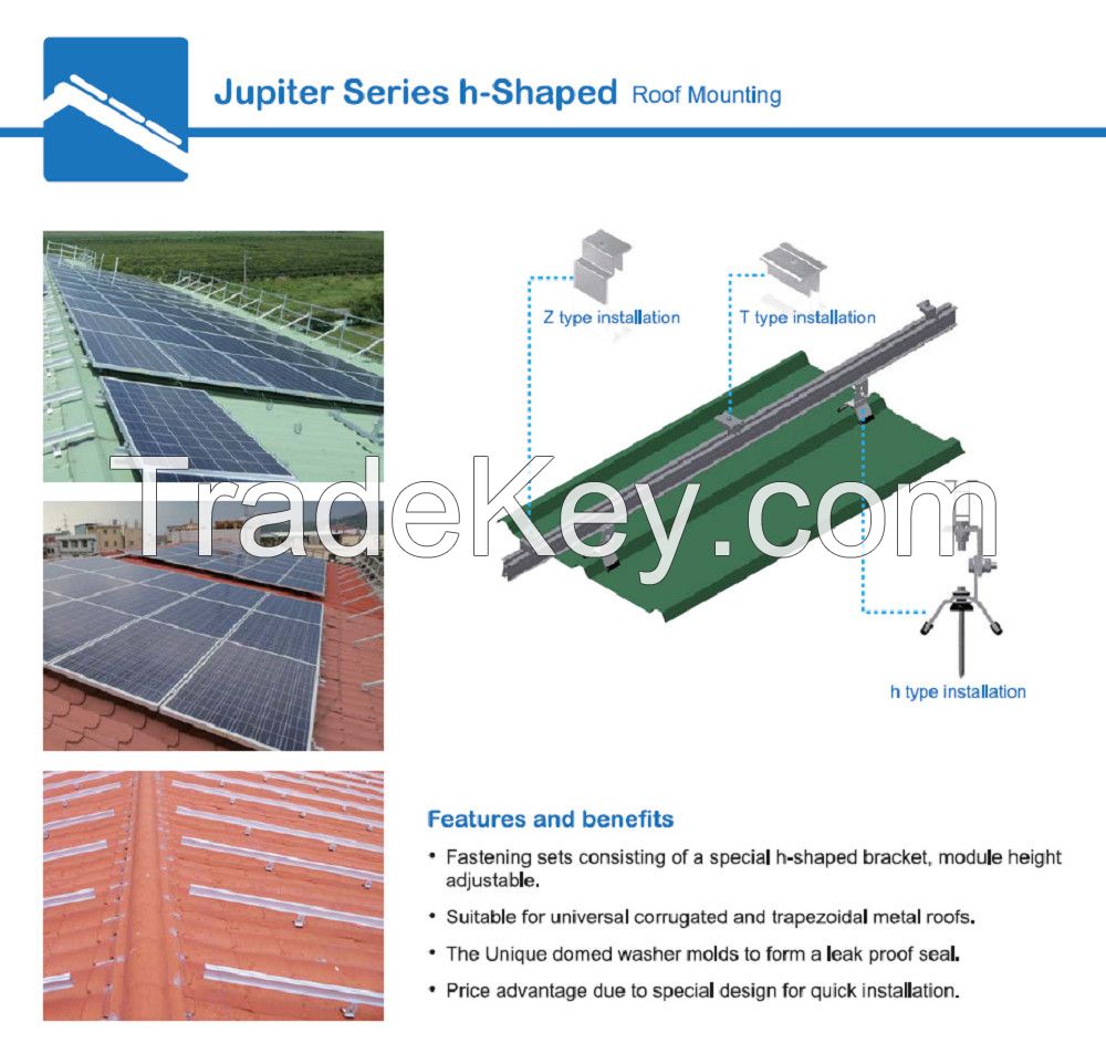 Jupiter Series h-Shaped solar mounting-Aluminum Alloy