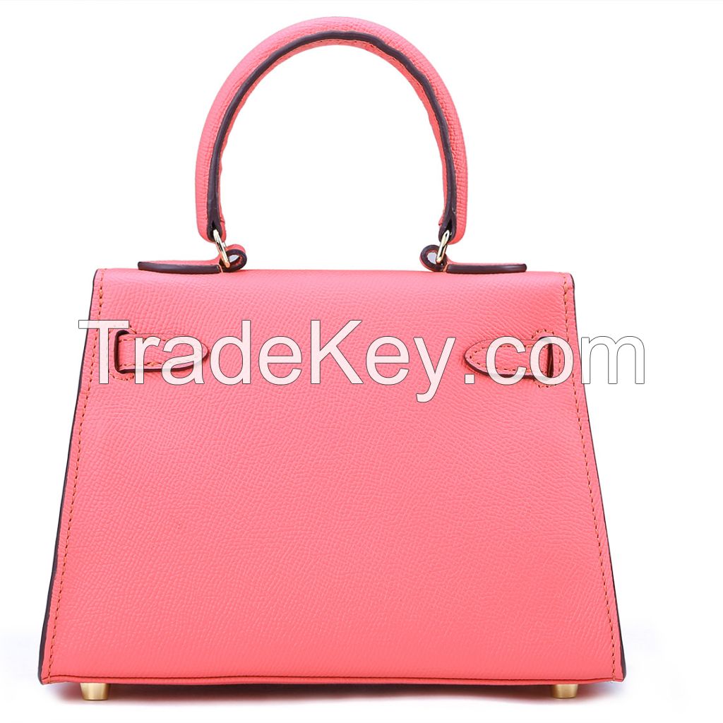 genuine leather top handle women handbags