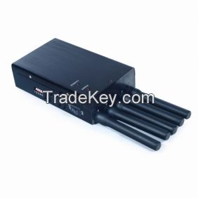 5 Bands Handheld 3G Cell Phone Jammer, Wifi Jammer with Single-Band Control 