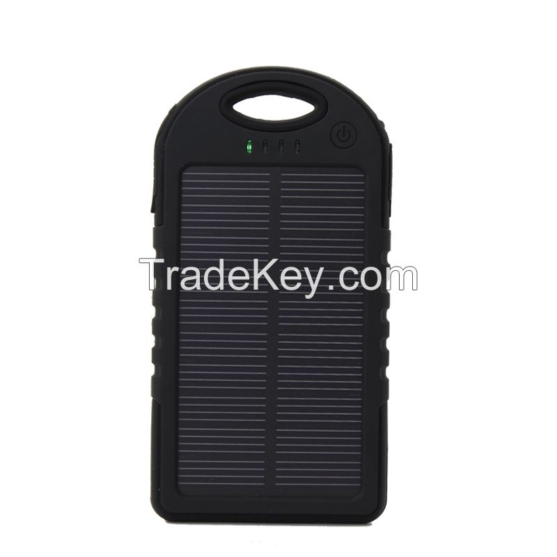 New products for 2015 solar power bank 5000mAh portable solar panel solar charger