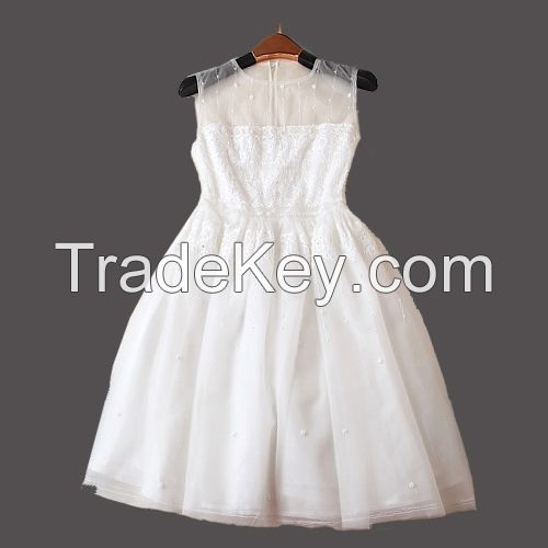 Wedding dresses 2014 Evening Party Dresses European Style American Apparel Women Dresses Nail Beads Lace White Dresses Bride Dresses 