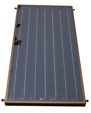 All copper flat plate solar colletor