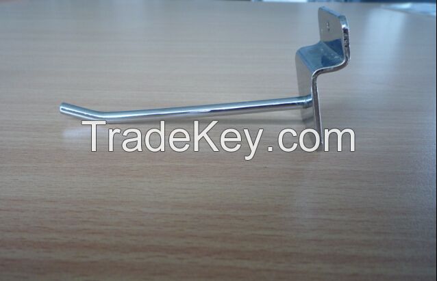 Metal powder coated slatwall hooks