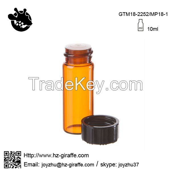 10ml amber screw neck glass bottle