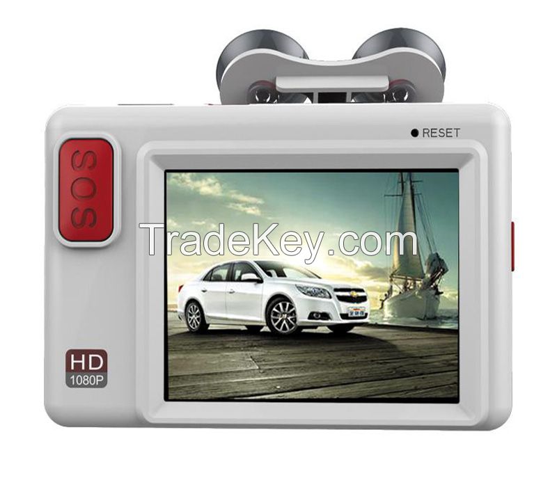 HD LED Remote control driving recorder 4xdigital zoom car DVR with SOS one-key saving function