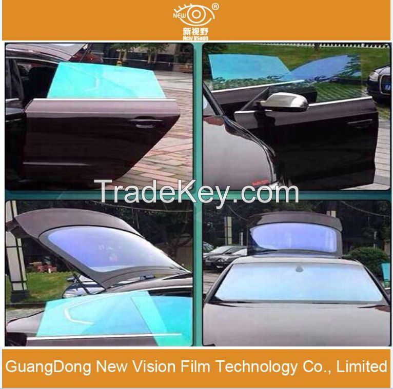 High visible light transmittance Anti-glare solar control window film 2mil anti-scratch chameleon car tint film