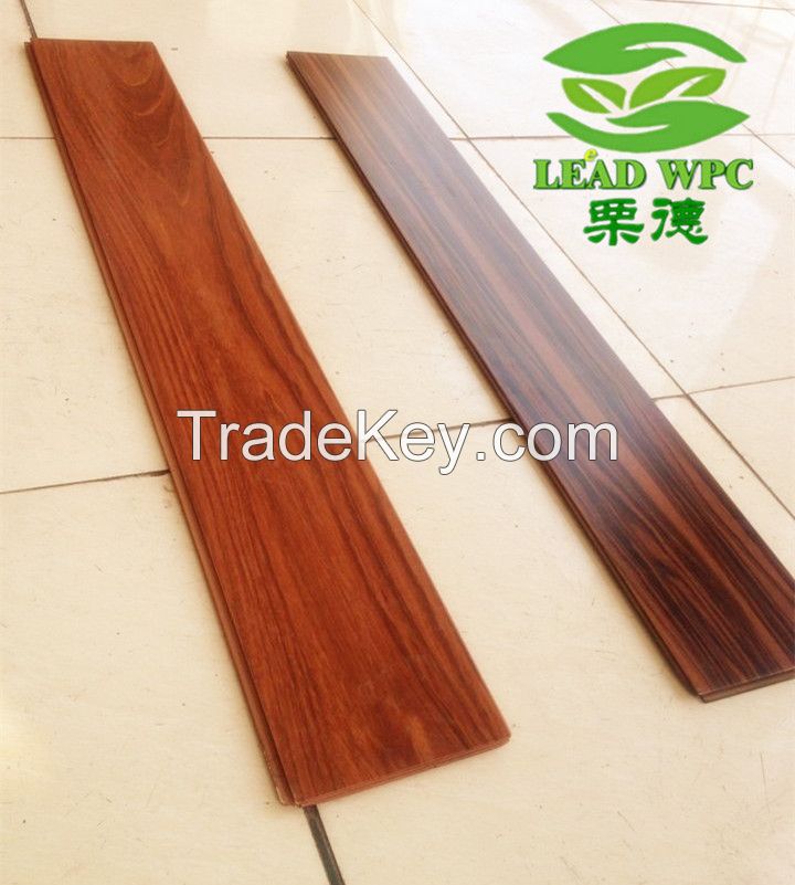 0 Water Absorption No Laminate UV Roller Coating termite proof zero formaldehyde wpc flooring for indoor decoration