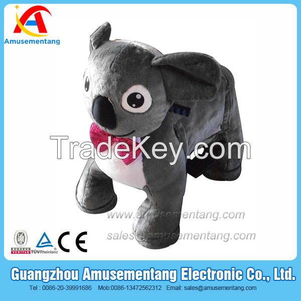 AT0626 amusementang cute Australia koala ride on electric 12v car coin operated childrens animal rides 