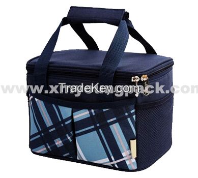 High Quality Navy Blue 600d Polyester Ice Cooler Bag for Food Drinks