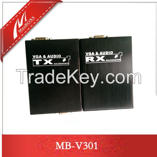 VGA and stereo audio extender up to 1, 000ft with local output