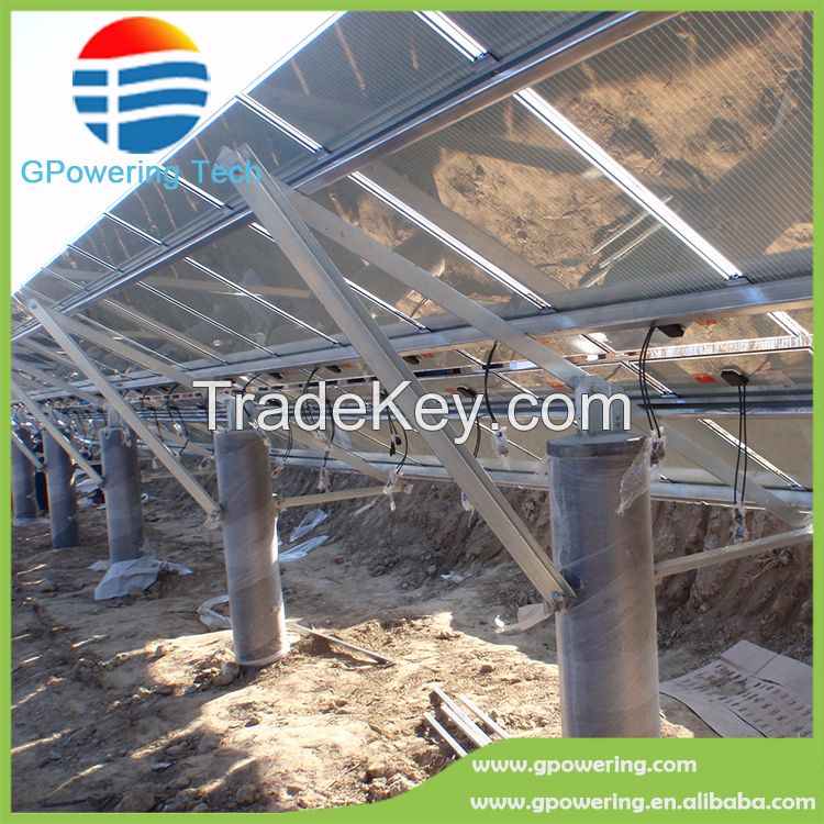 Solar Ground Mounting System, Single post ground mount racking