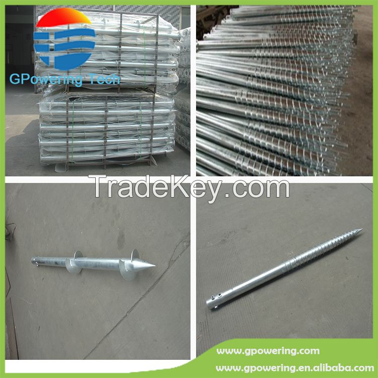 solar ground mounting system, GP-GSM ground screw mount racking