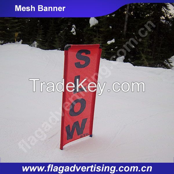 Outdoor Advertising Custom Mesh Fabric Banner, Fence Wrap Mesh Banner