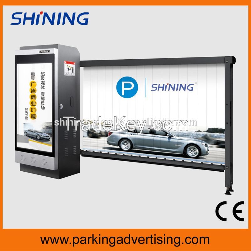 New media parking advertising barrier