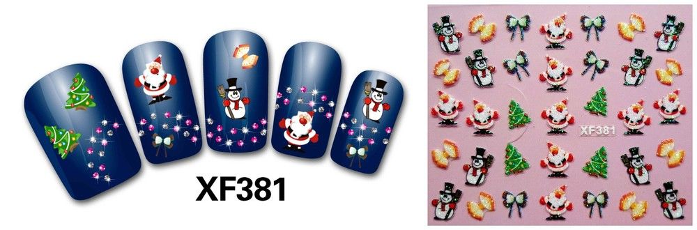 Free Shipping XF series 3d nail art nail sticker