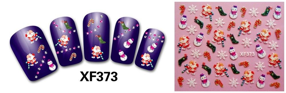 Free Shipping XF series 3d nail art nail sticker