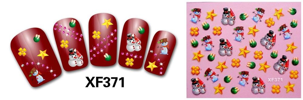 Free Shipping XF series 3d nail art nail sticker