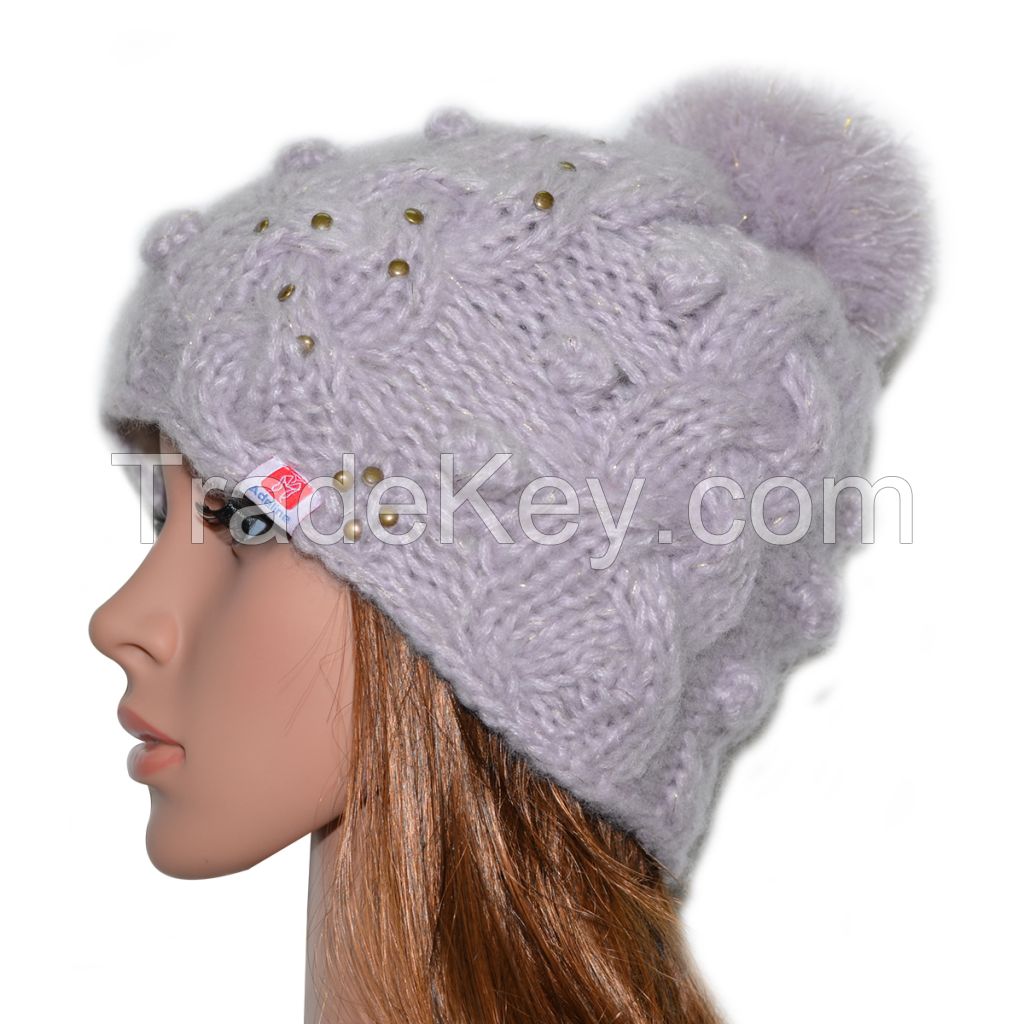 Handmade Winter Knitted Beanie for Lady&#039;s