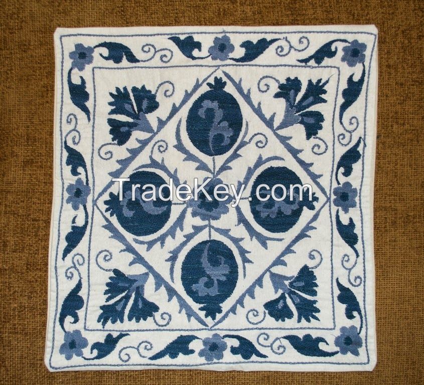 Embroideried Uzbek suzani cushion covers