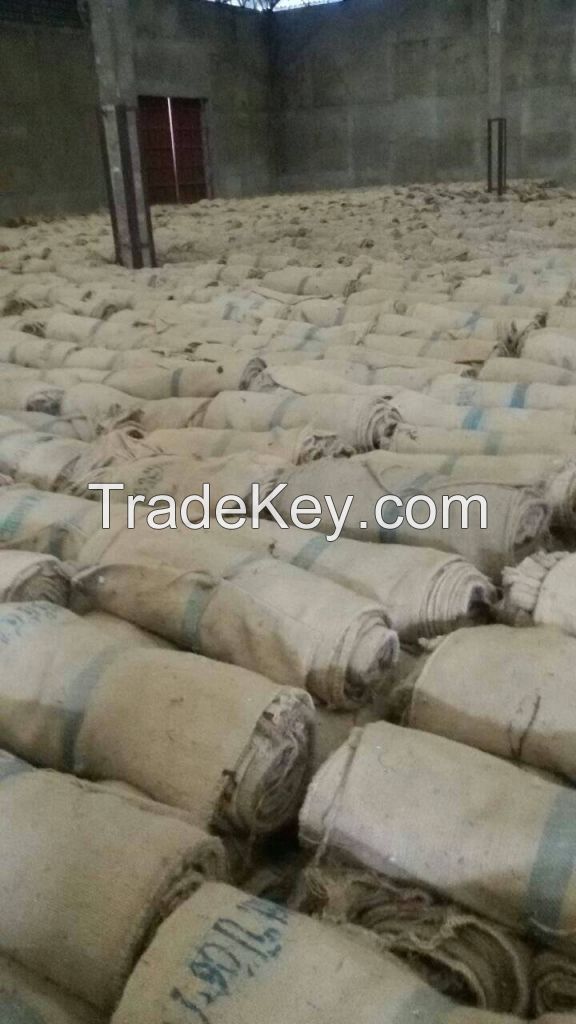 Used jute sacks