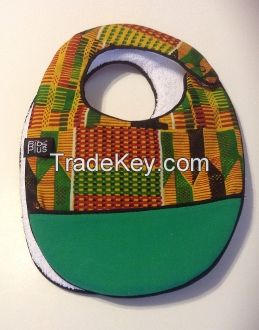 Gender Netural Kente Couture Bib - Flat Shipping $4.00