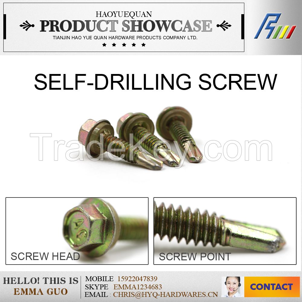 low price c1022 hex washer self drilling screw from china manufacturer