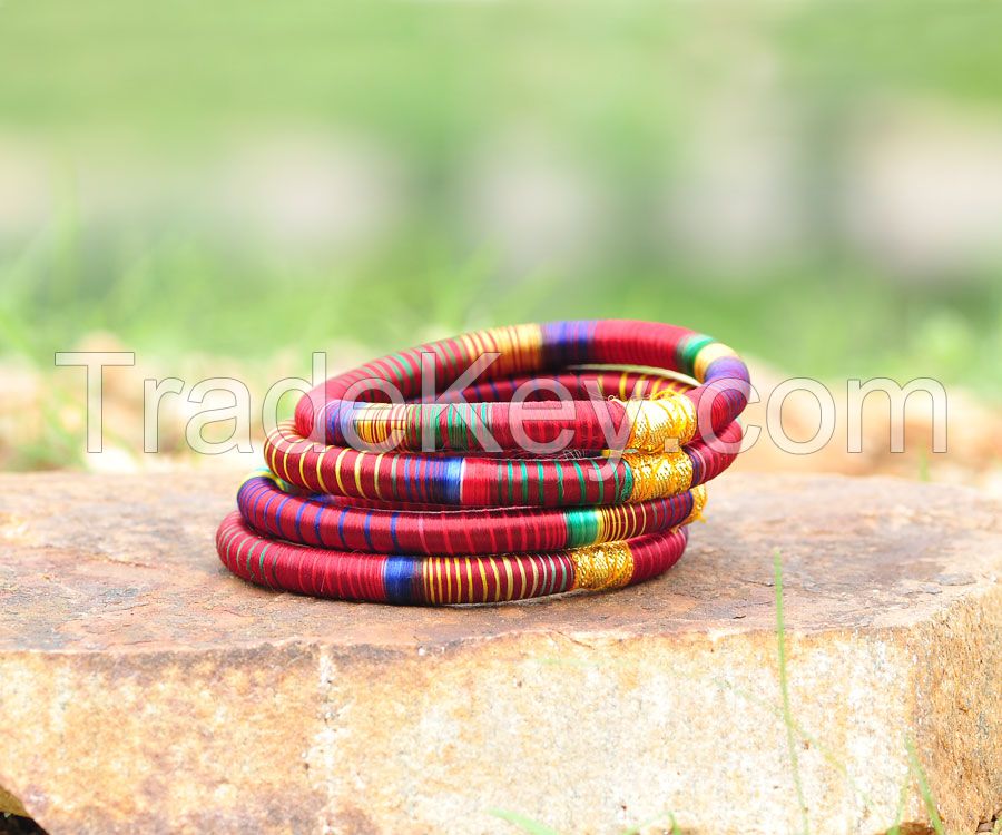 Silk Bangles, Thread Bangles at Wholesale