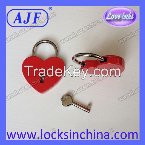 AJF 2015 newly arrived rose red lover heart lock for lovers